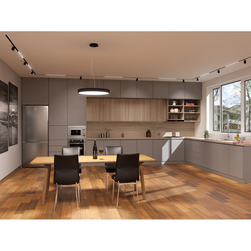 LED2 - Suspension LED sur câble MONO SLIM LED/30W/230V 3000K/4000K Ø 40 cm noir