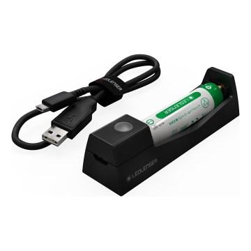 Ledlenser 500986 - Chargeur de batterie 1xLi-ion 5V + accu 750 mAh