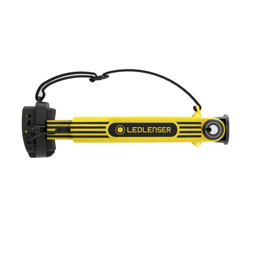 Ledlenser EXH6R - Lampe frontale rechargeable à LED à intensité réglable/1900 mAh IP68 250 lm 15 h jaune