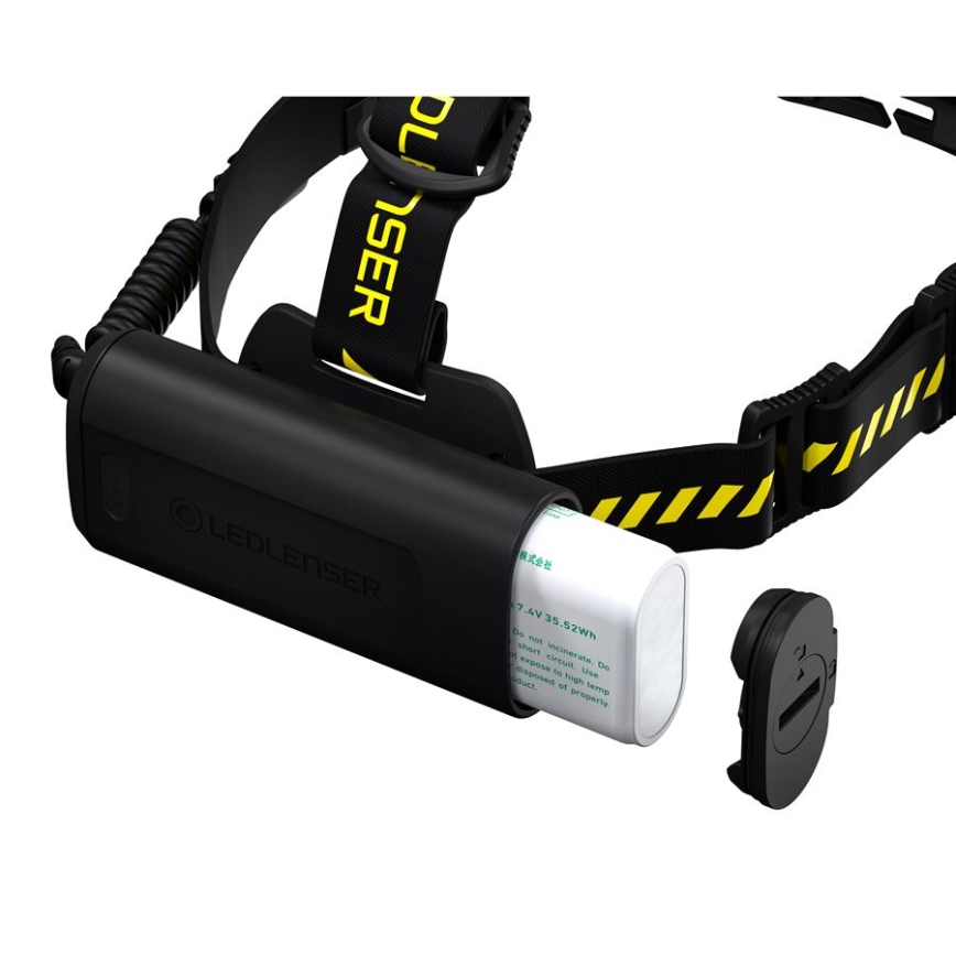 Ledlenser H15R WORK - lampe frontale LED rechargeable à intensité variable, 4800 mAh, IP67, 2500 lm, 70 h, noire