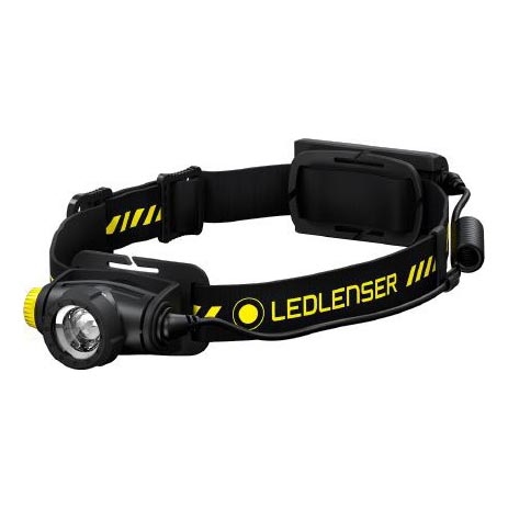 Ledlenser H5R WORK - Lampe frontale rechargeable LED à intensité réglable, 1800 mAh, IP67, 500 lm, 45 h, noire