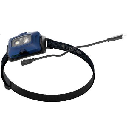 Ledlenser HF4R Core - Lampe frontale LED rechargeable à intensité variable/1000 mAh IP68 500 lm 35 h bleue