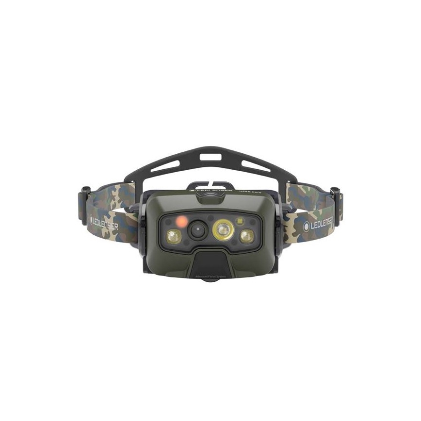 Ledlenser HF8R Core RGB - lampe frontale LED rechargeable à intensité variable, 3700 mAh, IP68, 1600 lm, 90 h, vert
