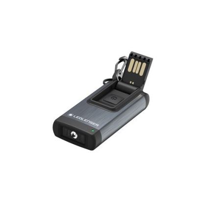 Ledlenser K4R GRAY - Lampe de poche rechargeable à LED, à intensité réglable / 180 mAh / IP2X / 120 lm