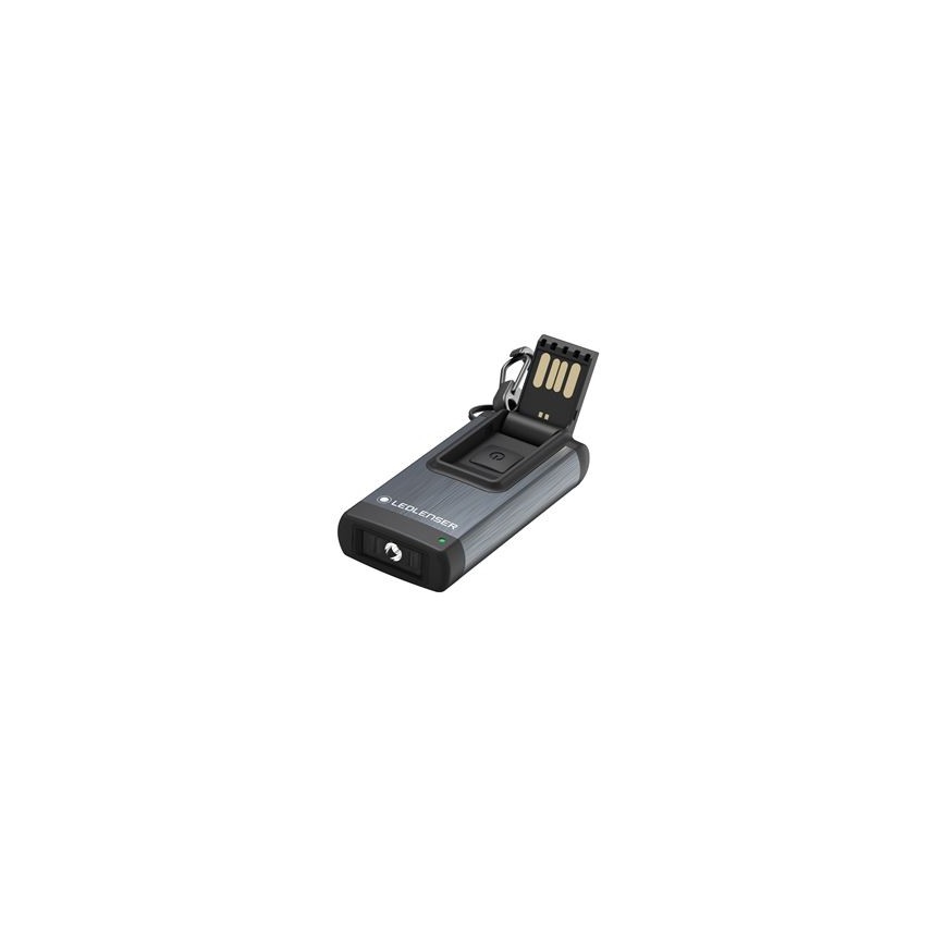 Ledlenser K4R GRAY - Lampe de poche rechargeable à LED, à intensité réglable / 180 mAh / IP2X / 120 lm