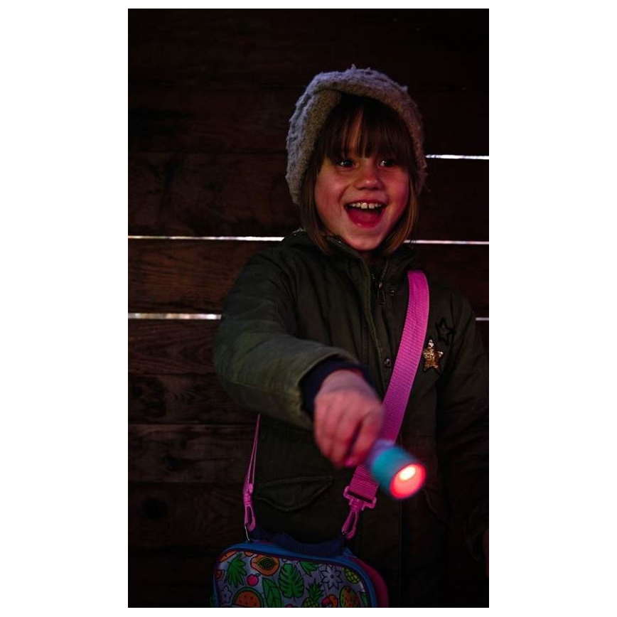 Ledlenser KIDBEAM4 RAINBOW - lampe de poche pour enfants à luminosité réglable LED/2xAAA IP44 violette