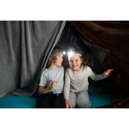 Ledlenser KIDLED2 RAINBOW - Lampe frontale pour enfant à LED dimmable, LED/1xAAA, IPX4, 40 lm, autonomie 20 h, violet