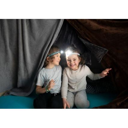 Ledlenser KIDLED4R RAINBOW - Lampe frontale LED rechargeable et dimmable pour enfants, 280 mAh, IPX4, 40 lm, 18 h, violette