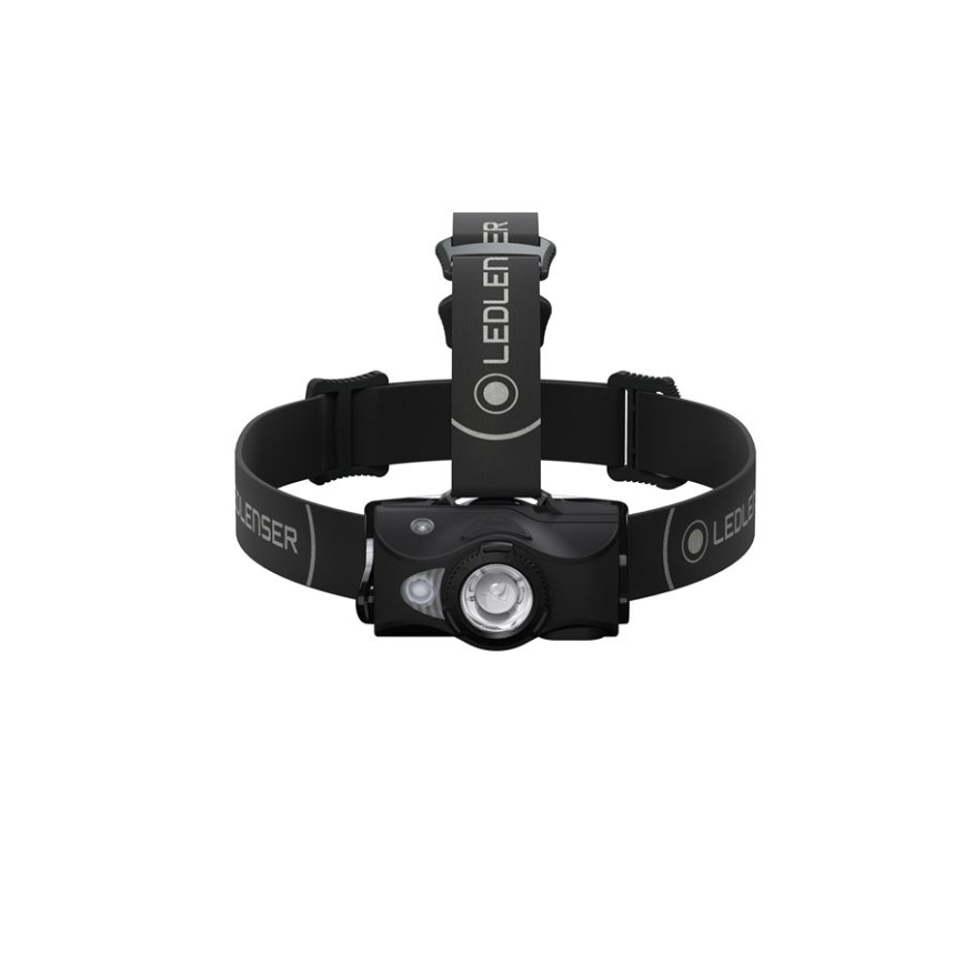 Ledlenser MH8 - Lampe frontale LED rechargeable à intensité variable, alimentée par 2xAA (1550 mAh), IP54, 600 lm, 60 h, noir