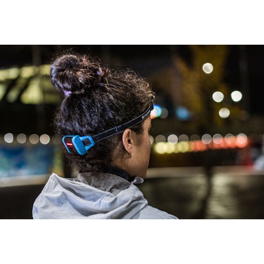 Ledlenser NEO5R - lampe frontale rechargeable LED à intensité réglable / 1800 mAh IP54 600 lm 35 h bleu