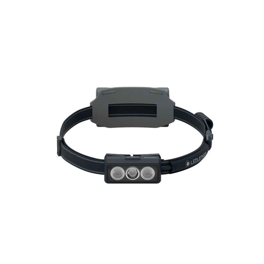 Ledlenser NEO9R - Lampe frontale LED rechargeable à intensité variable / 5000 mAh / IP54 / 1200 lm / 120 h / noir/gris