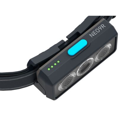 Ledlenser NEO9R - Lampe frontale rechargeable à LED à intensité réglable LED/5000 mAh IP54 1200 lm 120h noir/bleu