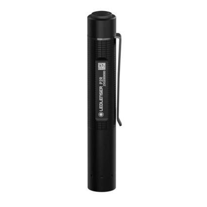 Ledlenser P2R - Lampe de poche LED rechargeable à intensité réglable, 1x AAA / 300 mAh, IP54, 200 lm, 8 h, noire