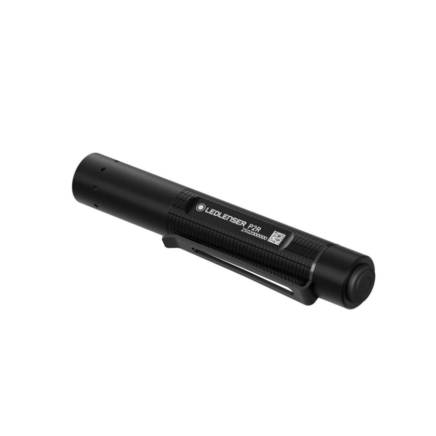 Ledlenser P2R - Lampe de poche LED rechargeable à intensité réglable, 1x AAA / 300 mAh, IP54, 200 lm, 8 h, noire