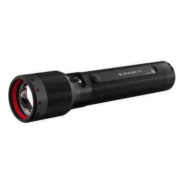 Ledlenser P7R - Lampe torche LED rechargeable à intensité variable, 4600 mAh, IP68, 2000 lm, 80 h, noire