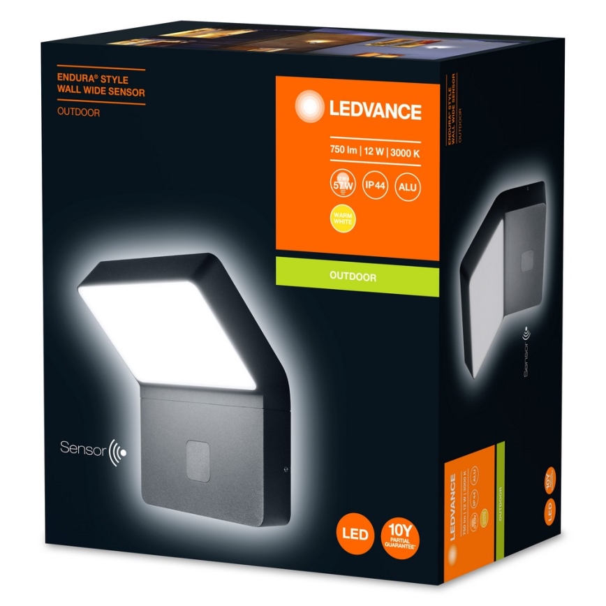 Ledvance - Applique LED d'extérieur avec détecteur ENDURA LED/12W/230V IP44