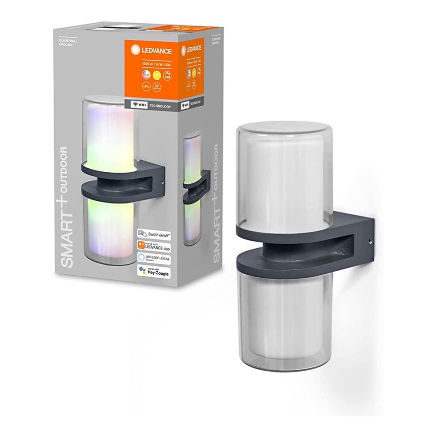 Ledvance - Applique murale à intensité variable LED RGBW SMART+ FLARE 2xLED/7W/230V Wi-Fi IP44