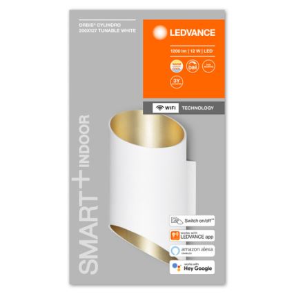 Ledvance - Applique murale à intensité variable SMART+ CYLINDRO LED/12W/230V 3000-6500K Wi-Fi blanche