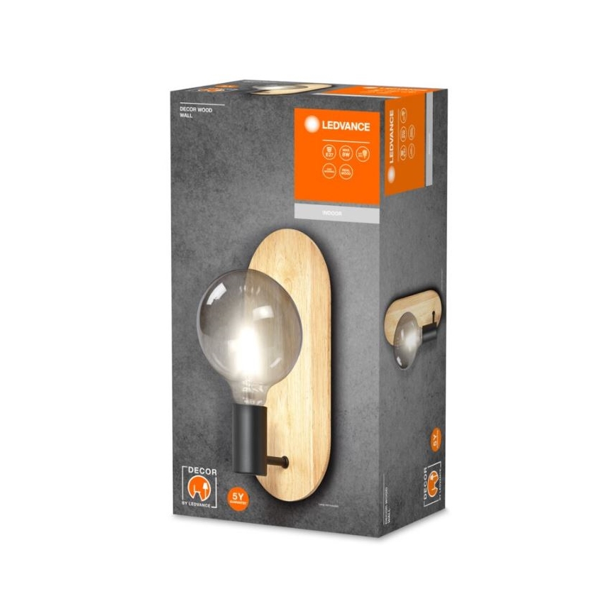 Ledvance - Applique murale DECOR WOOD 1xE27/8W/230V