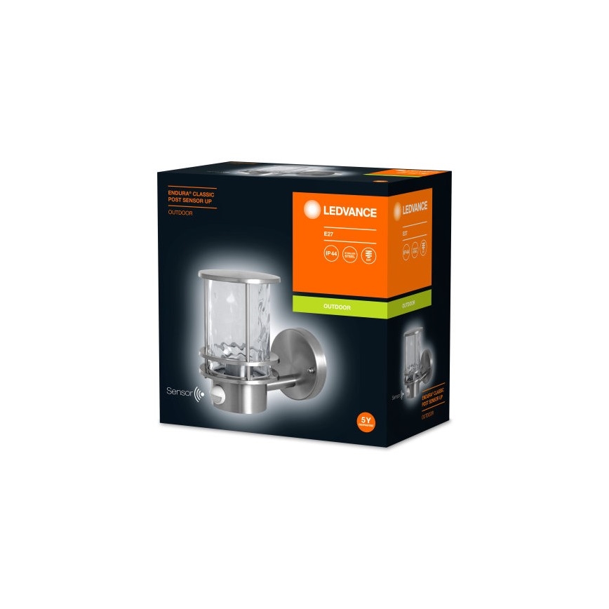 Ledvance - Applique murale d'extérieur avec détecteur ENDURA 1xE27/60W/230V IP44