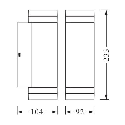 Ledvance - Applique murale d'extérieur BEAM 2xGU10/35W/230V IP44