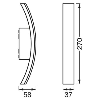 Ledvance - Applique murale d'extérieur BOW LED/7W/230V IP54
