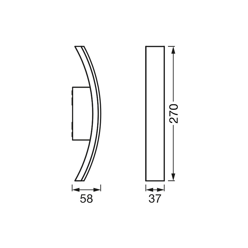 Ledvance - Applique murale d'extérieur BOW LED/7W/230V IP54