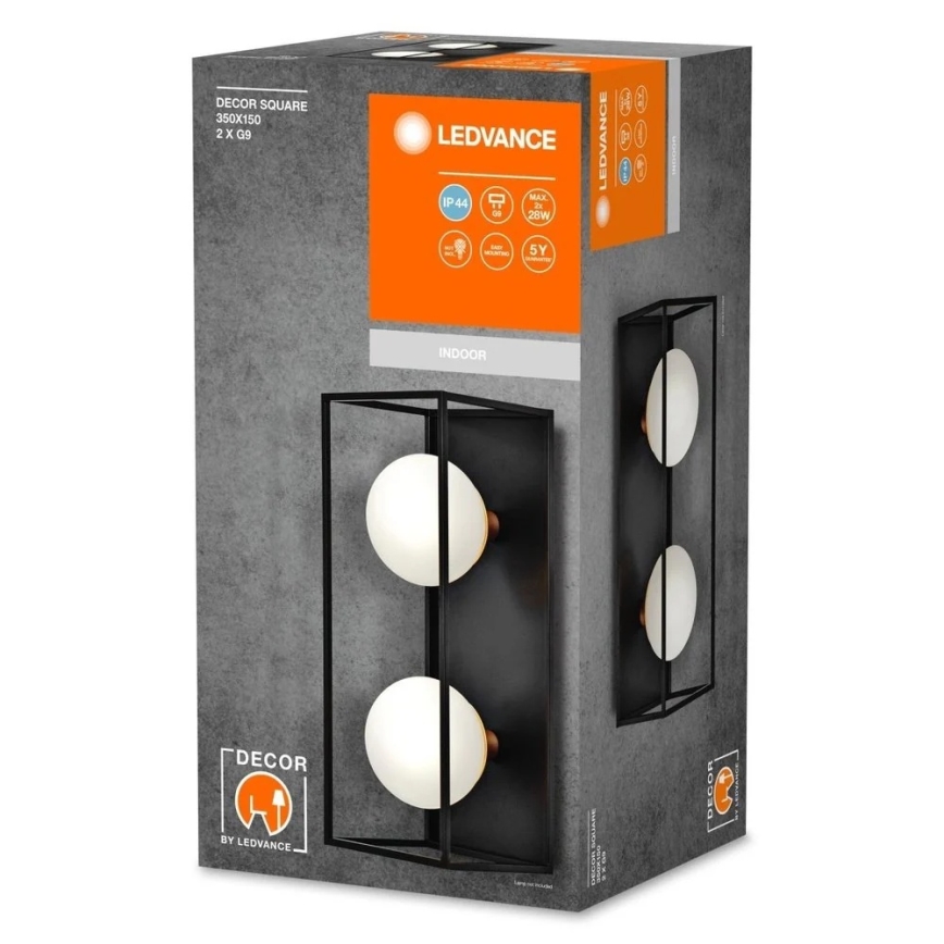 Ledvance - Applique murale d'extérieur DECOR SQUARE 2xG9/28W/230V IP44