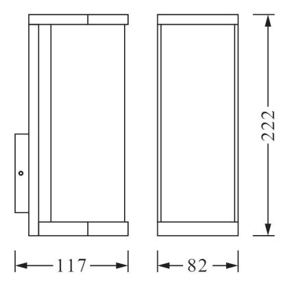 Ledvance - Applique murale d'extérieur TUBULAR 1xE27/60W/230V IP44