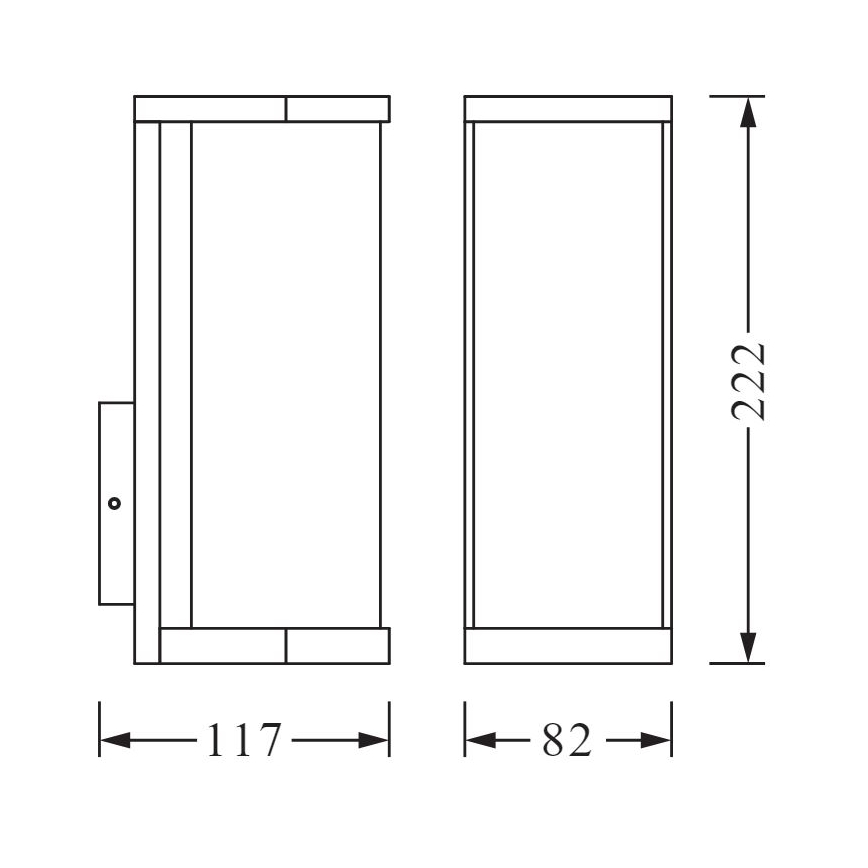 Ledvance - Applique murale d'extérieur TUBULAR 1xE27/60W/230V IP44
