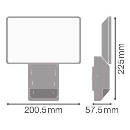 Ledvance - Applique murale extérieur LED avec capteur FLOOD LED/27W/230V IP55