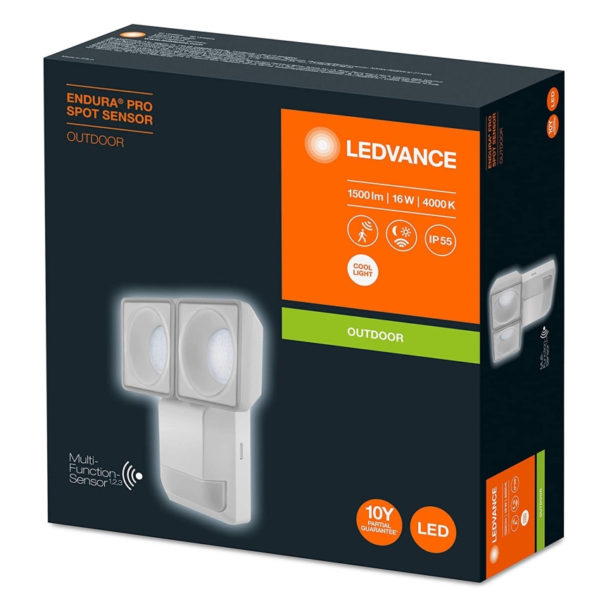 Ledvance - Applique murale extérieur LED avec capteur SPOT 2xLED/8W/230V IP55