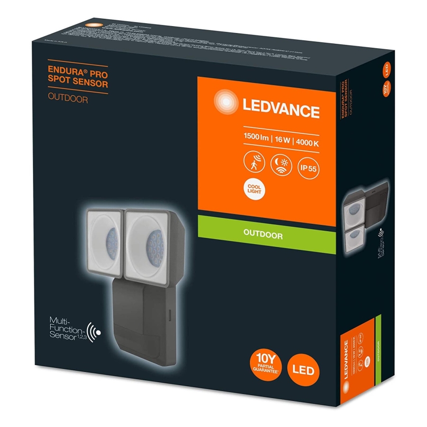 Ledvance - Applique murale extérieur LED avec capteur SPOT 2xLED/8W/230V IP55