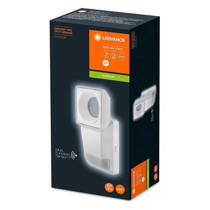 Ledvance - Applique murale extérieur LED avec capteur SPOT LED/8W/230V IP55 blanc