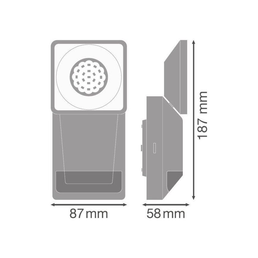 Ledvance - Applique murale extérieur LED avec capteur SPOT LED/8W/230V IP55 blanc