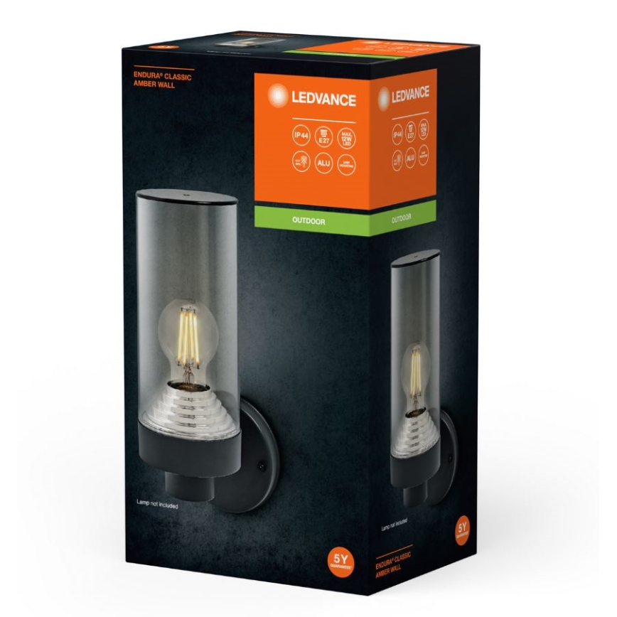Ledvance - Applique murale extérieure AMBER 1xE27/20W/230V IP44