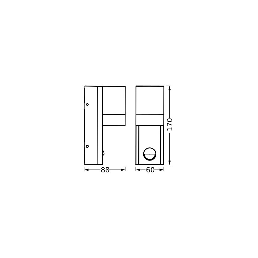 Ledvance - Applique murale extérieure avec détecteur ISIDOR 1xGU10/35W/230V IP65
