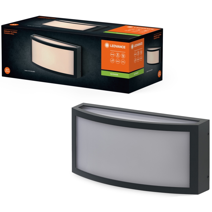 Ledvance - Applique murale extérieure CUADRA 1xE27/40W/230V IP65