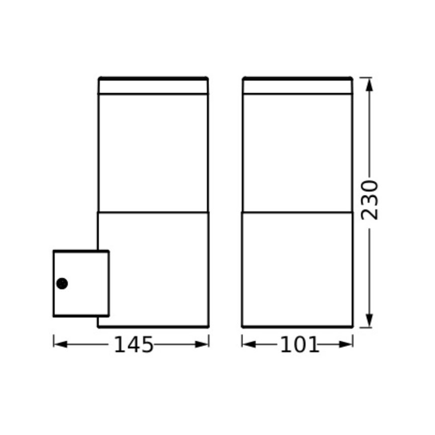 Ledvance - Applique murale extérieure EBRO 1xE27/20W/230V IP44