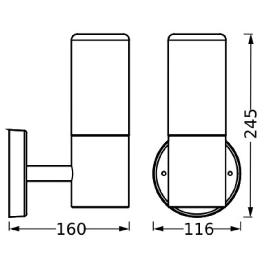 Ledvance - Applique murale extérieure FIGO CYLINDER 1xE27/20W/230V IP44