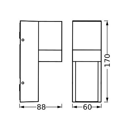 Ledvance - Applique murale extérieure ISIDOR 1xGU10/35W/230V IP65