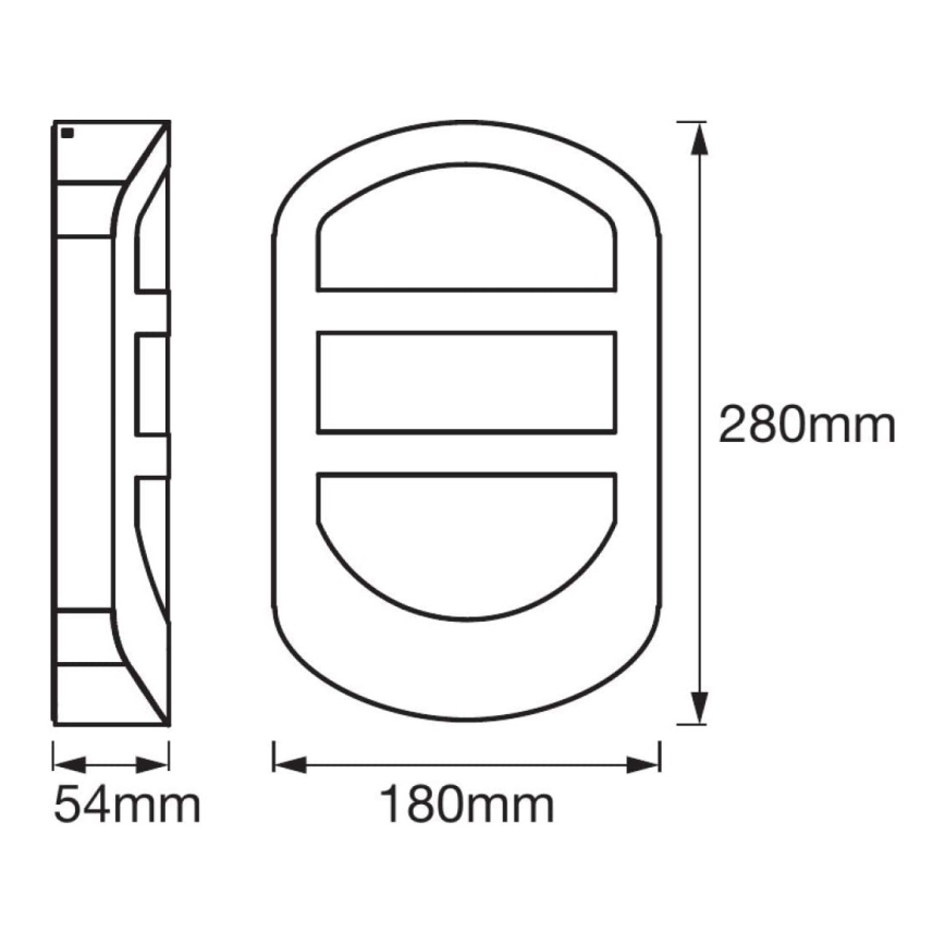 Ledvance - Applique murale extérieure LED PLATE LED/12W/230V IP44