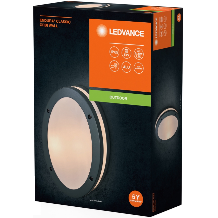 Ledvance - Applique murale extérieure ORBI 2xE27/18W/230V IP65