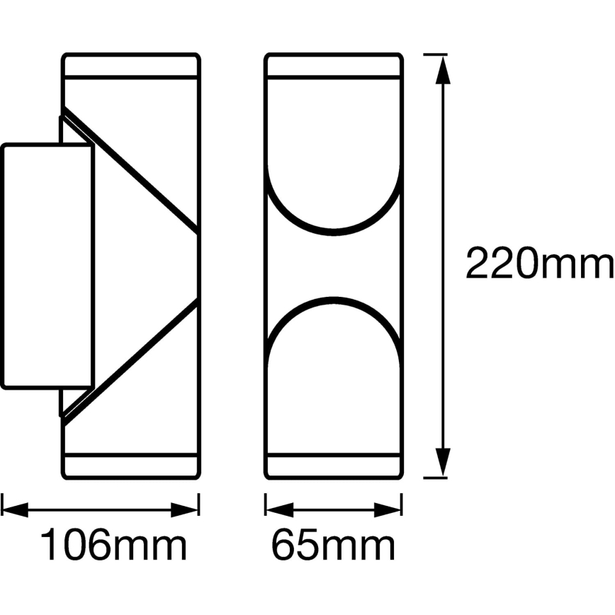 Ledvance - Applique murale LED d'extérieur ENDURA 2xLED/13W/230V IP44