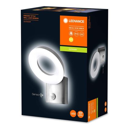 Ledvance - Applique murale LED extérieur avec détecteur LOOP 1xLED/12W/230V IP44