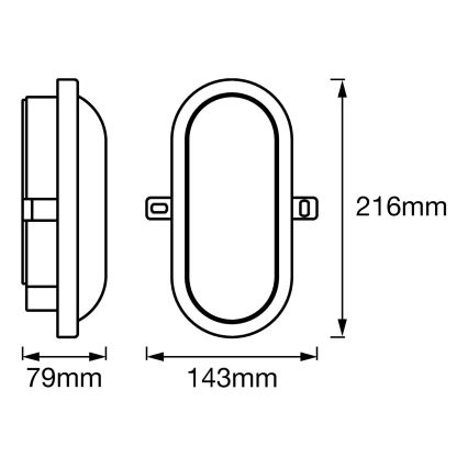 Ledvance - Applique murale LED extérieur BULKHEAD LED/11W/230V IP54 noir