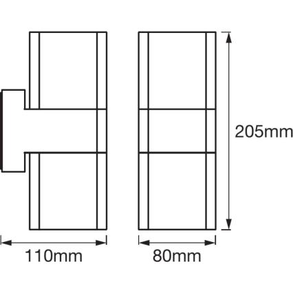 Ledvance - Applique murale LED RVBW extérieur SMART+ CUBE LED/13,5W/230V IP44 Wi-Fi