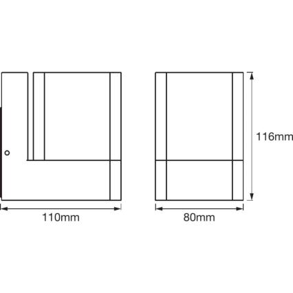 Ledvance - Applique murale LED RVBW extérieur SMART+ CUBE LED/9,5W/230V IP44 Wi-Fi