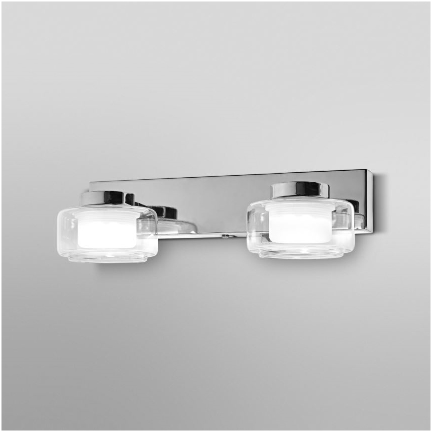 Applique Murale Batsystem Opal II - ABS Chromé, étanche, Design Sobre Pour Salle De Bain Ou Couloir