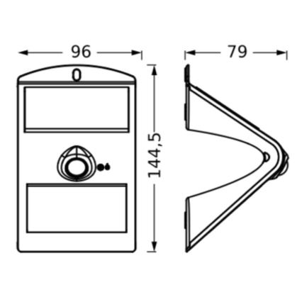Ledvance - Applique murale solaire avec détecteur de mouvement et de crépuscule PAPILLON LED/1,5W/3,7V 1200 mAh IP65